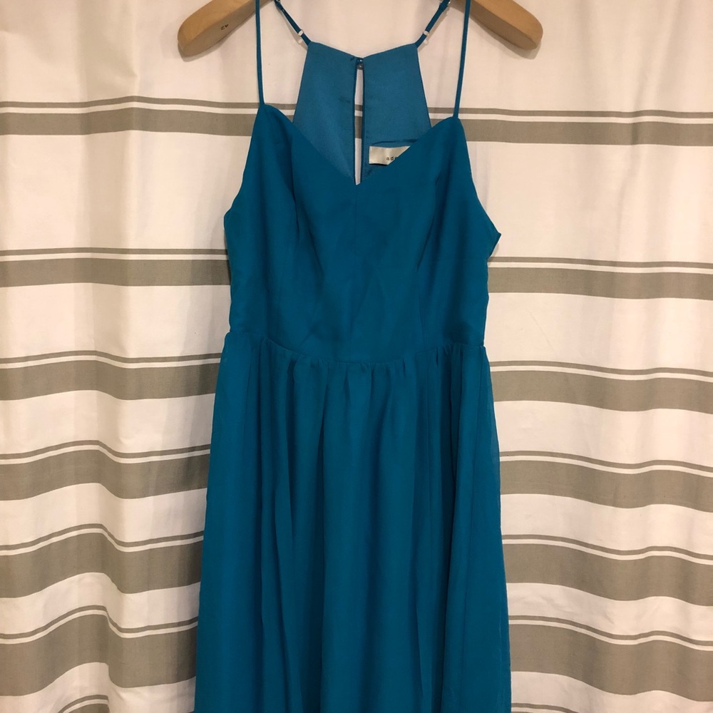 Blue maxi dress with cut-outs